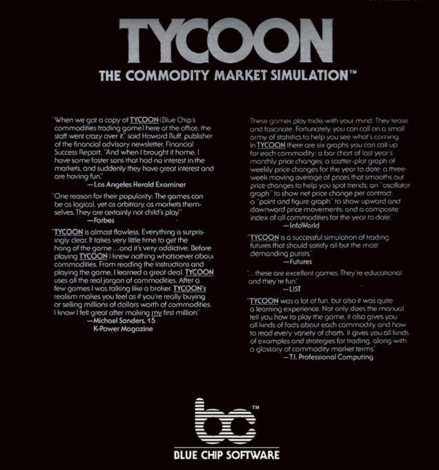 Tycoon : The Commodity Market Simulation dos