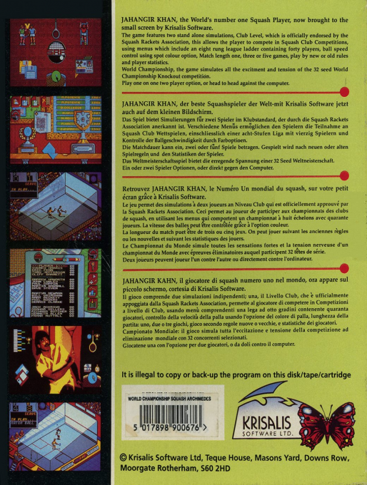 Jahangir Khan's World Championship Squash - Dos