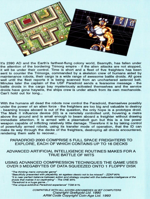 Paradroid 2000 - Dos