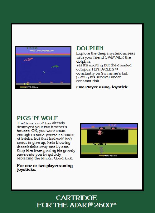 2 Pak Special Green - Dolphin, Pigs 'n' Wolf - Dos