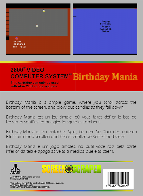 Birthday Mania - Dos