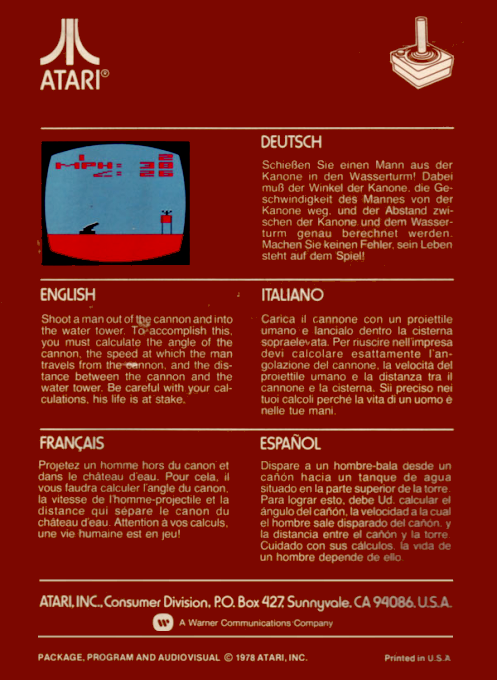 Human Cannonball : Cannon Man - Dos