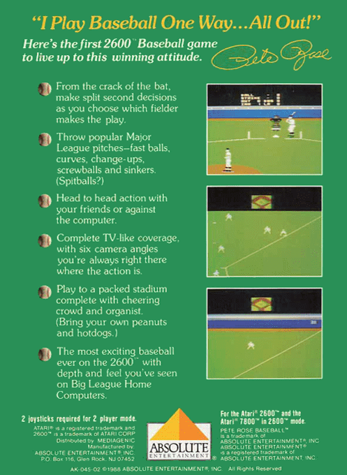 Pete Rose Baseball - Dos