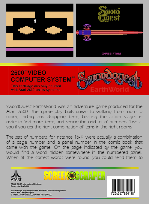 Swordquest - Earthworld - Dos