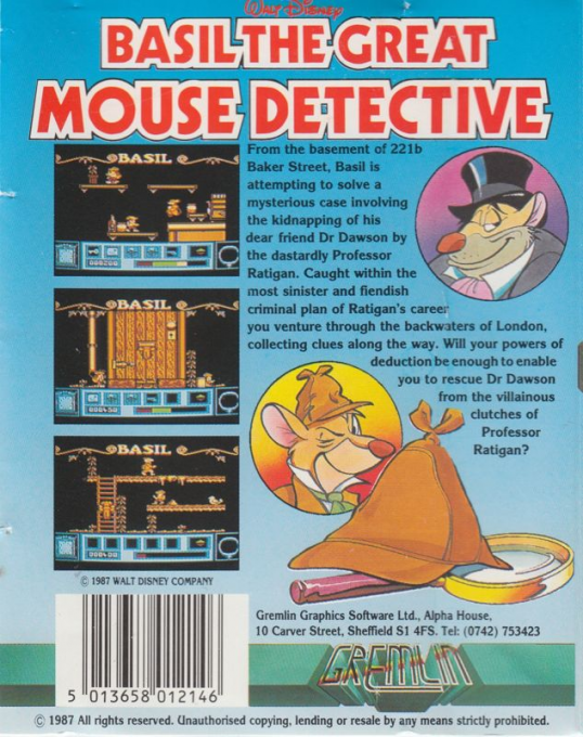 Basil The Great Mouse Detective - Dos