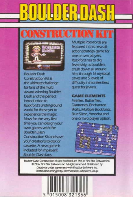 Boulder Dash : Construction Kit - Dos