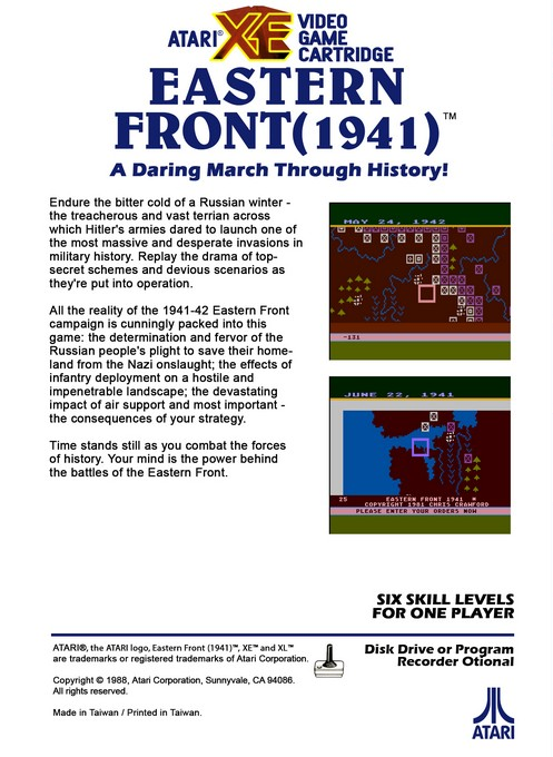 Front de l'Est 1941 - Dos