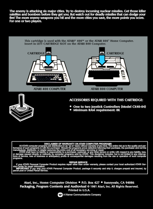 Missile Command - Dos