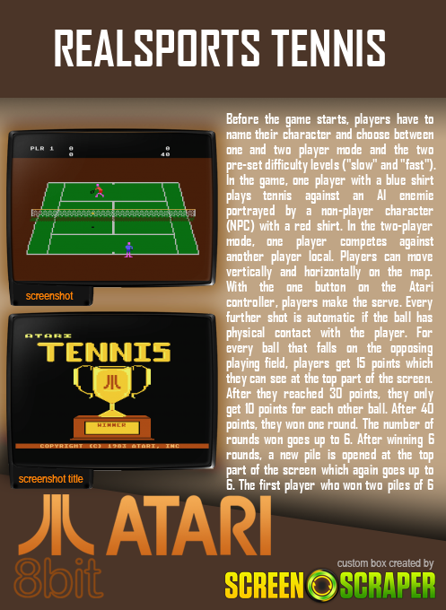Realsports Tennis - Dos