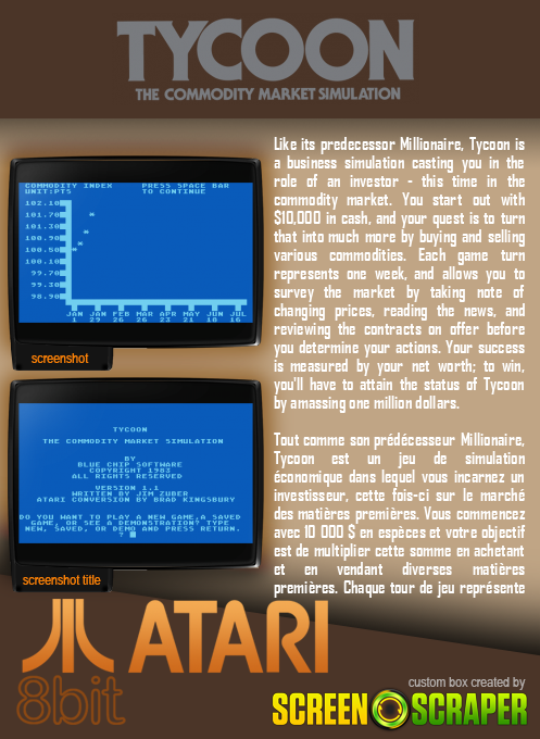 Tycoon - The Commodity Market Simulation - Dos