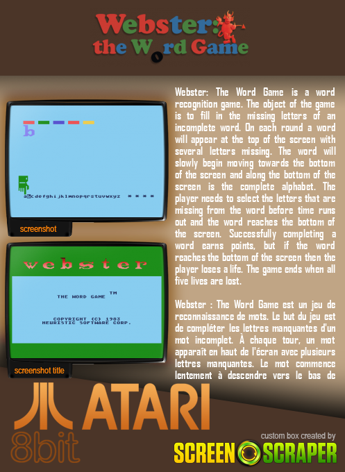 Webster - The Word Game - Dos