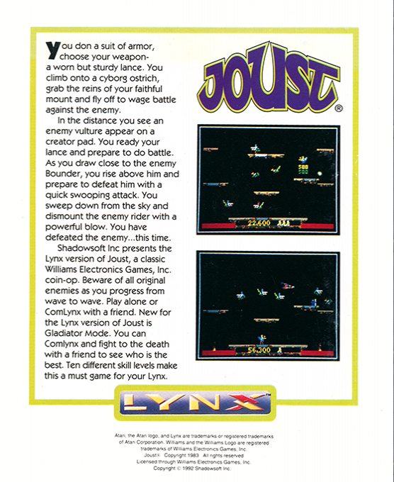 Joust - Dos