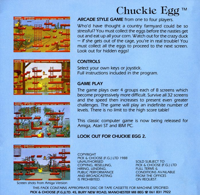 Chuckie Egg dos