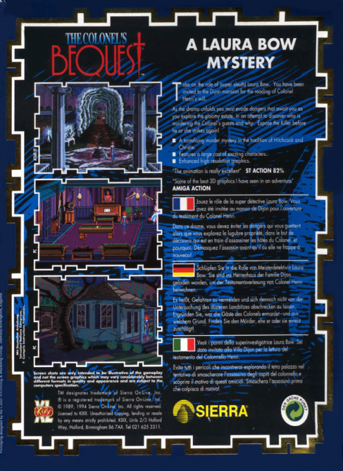 Colonel's Bequest, The - Dos