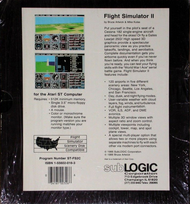 Flight Simulator II - Dos