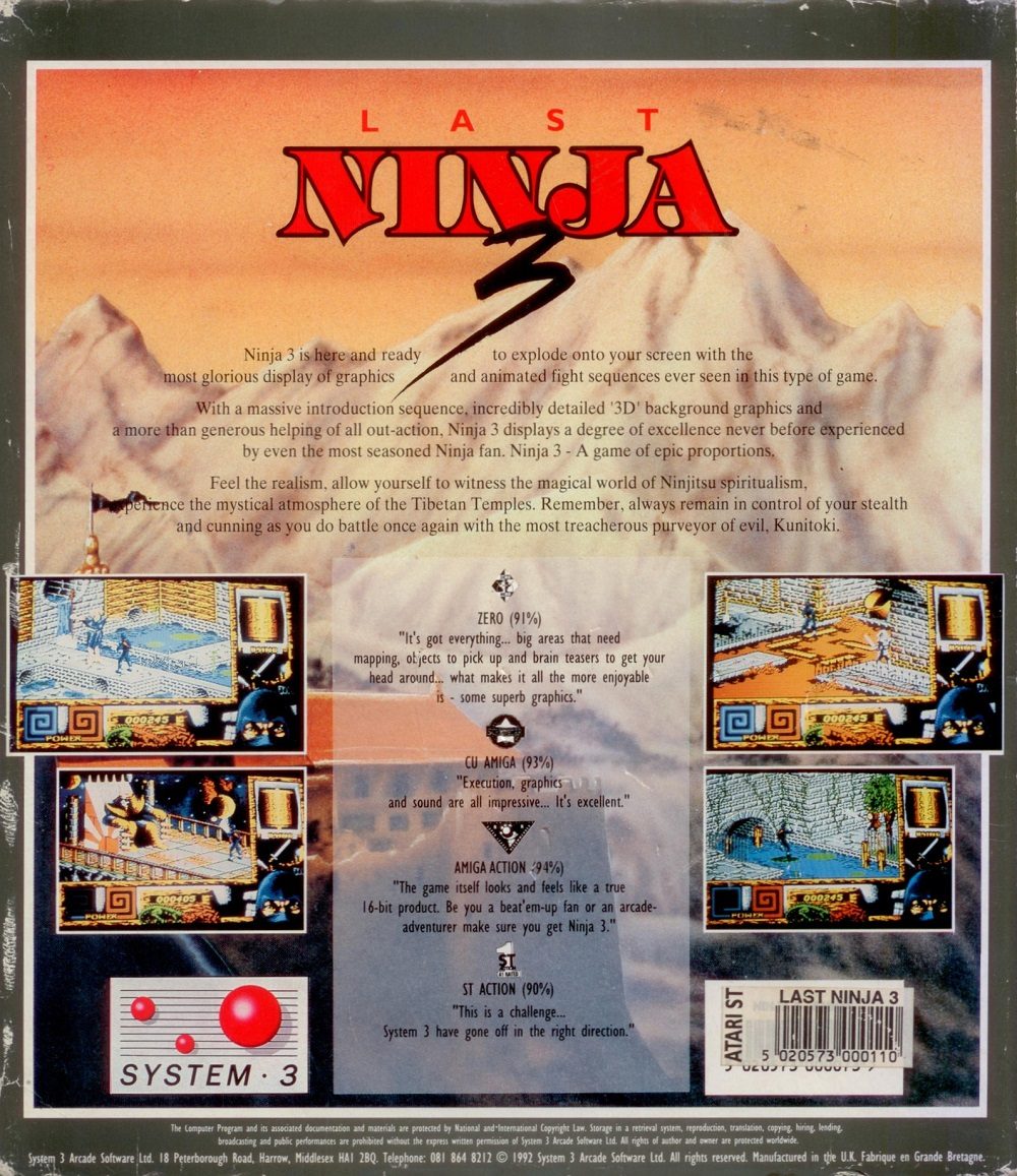 Last Ninja 3 - Dos