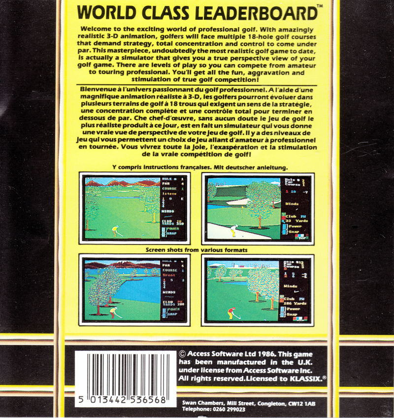 Leader Board Pro Golf Simulator - Dos