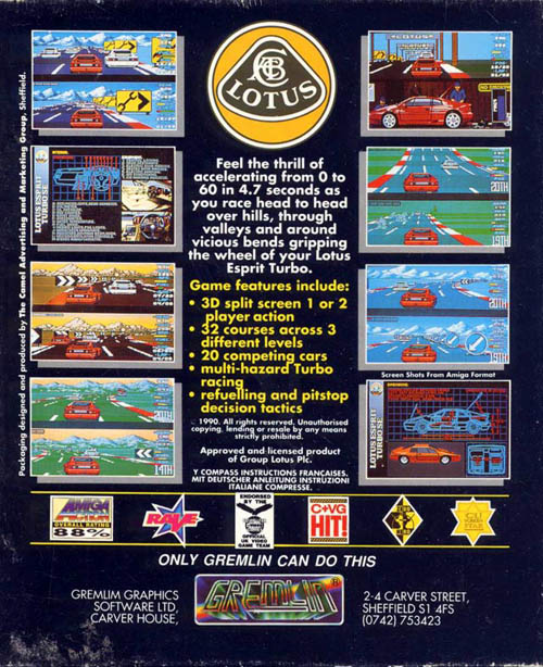 Lotus Esprit Turbo Challenge - Dos