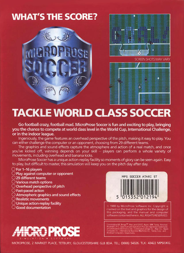 Microprose Soccer - Dos
