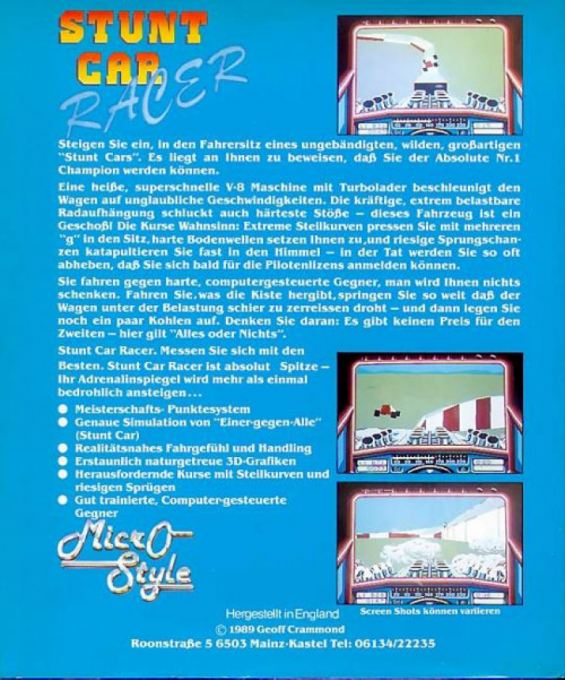 Stunt Car Racer - Dos