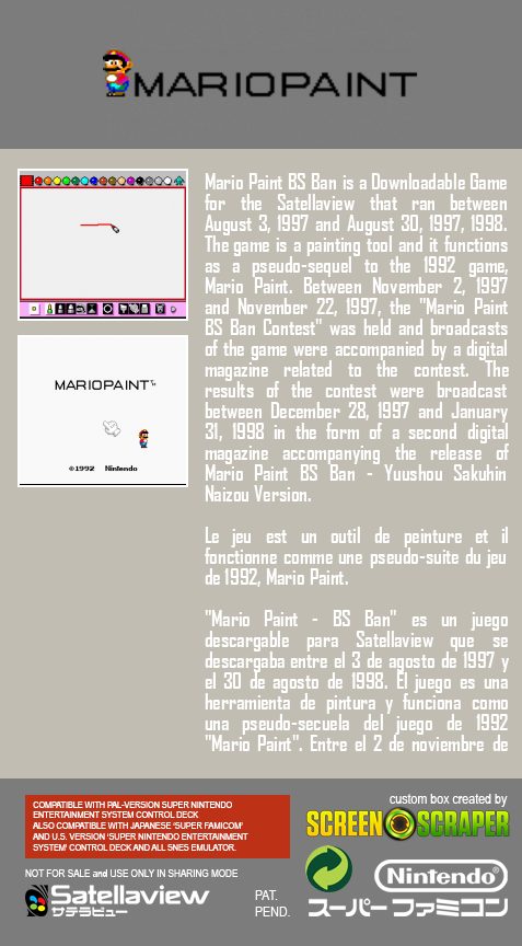 Mario Paint - Bs Ban - Dos