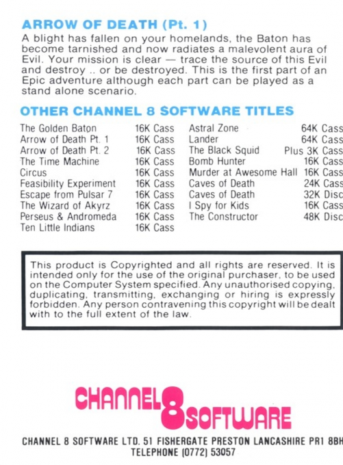 Arrow of Death: Part I - Dos