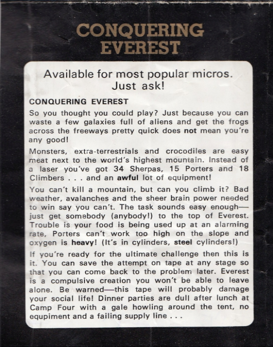 Conquering Everest - Dos