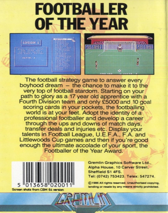 Footballer Of The Year - Dos