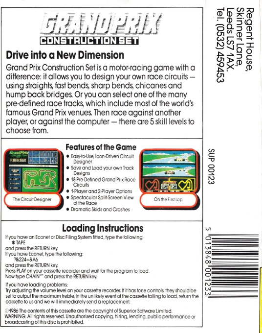 Grand Prix Construction Set - Dos