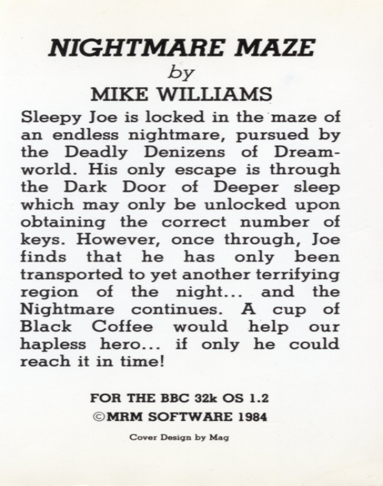 Nightmare Maze - Dos