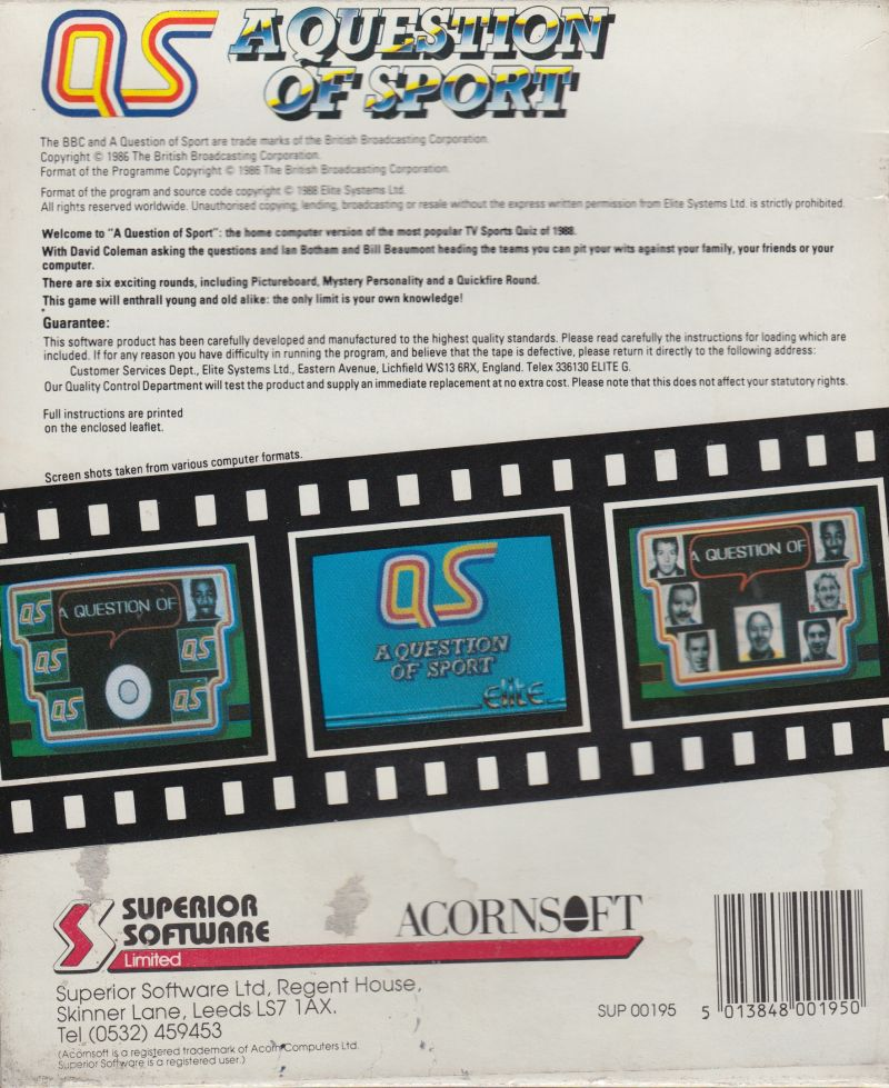 Question Of Sport, A - Dos