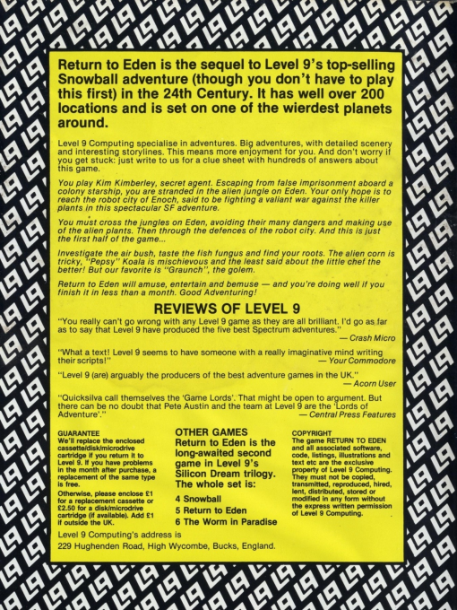 Return To Eden - Dos