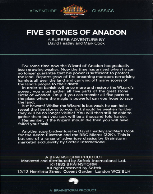 The Five Stones Of Anadon - Dos