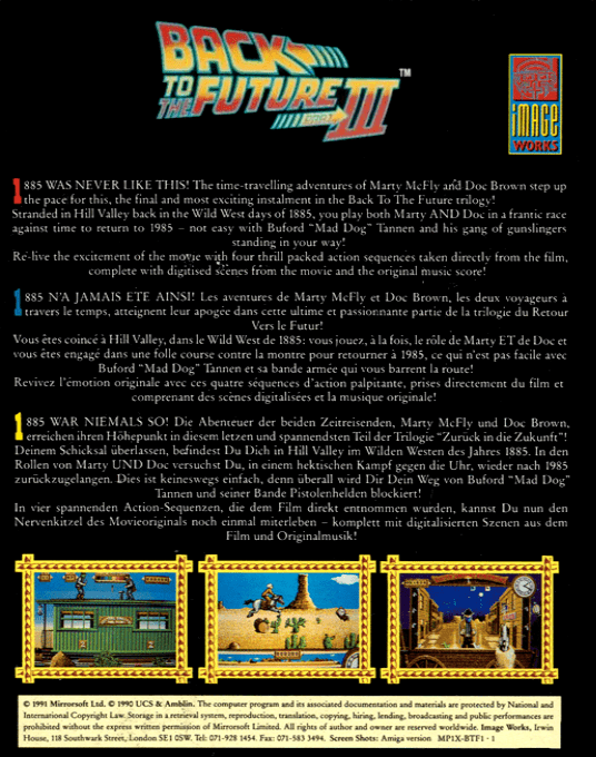 Back To The Future Part 3 - Dos