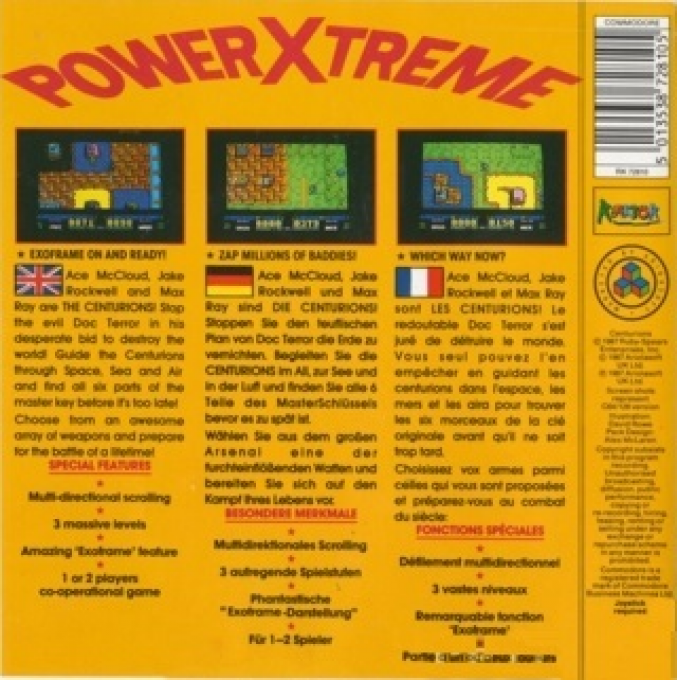 Centurions Power X Treme - Dos
