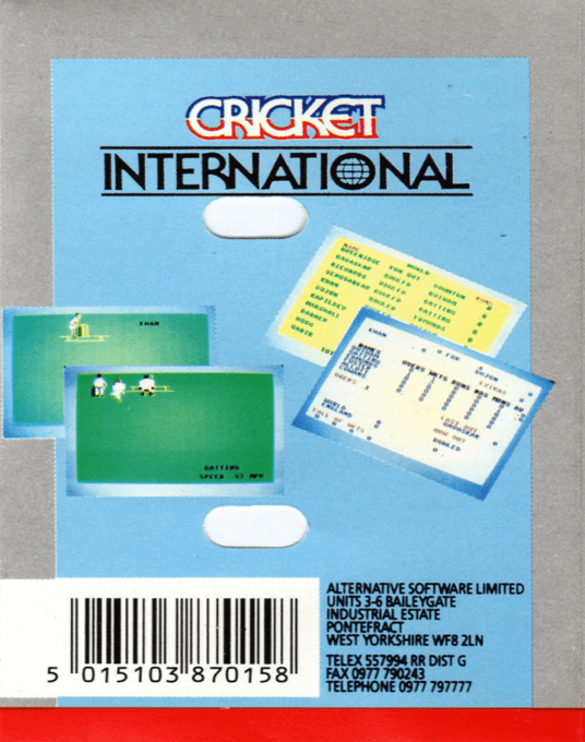 Cricket International - Dos