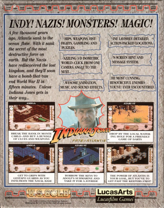 Indiana Jones and the Fate of Atlantis - The Action Game dos