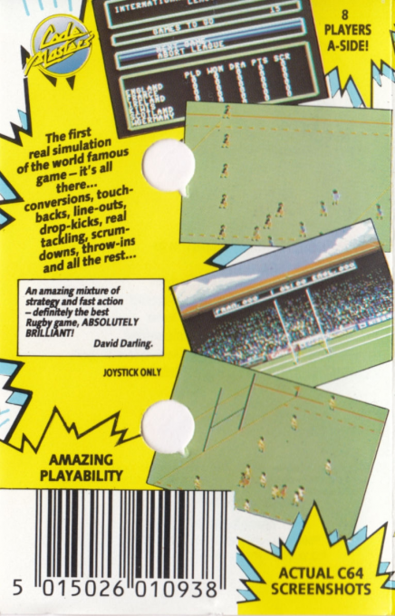 International Rugby Simulator dos