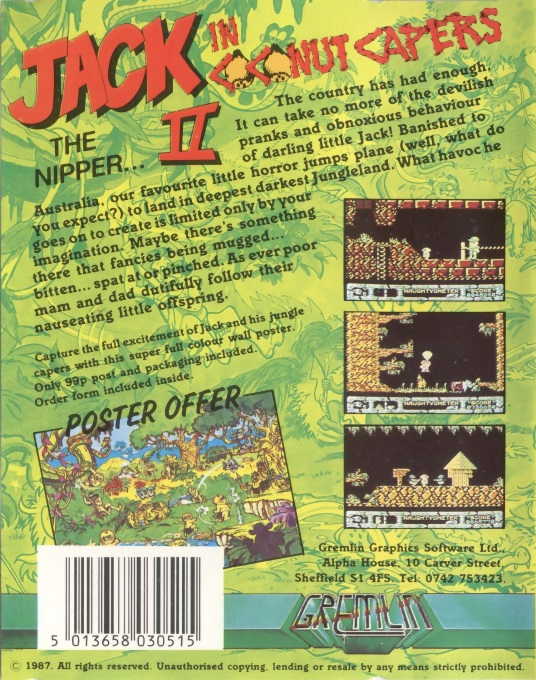 Jack The Nipper 2 - In Coconut Capers - Dos