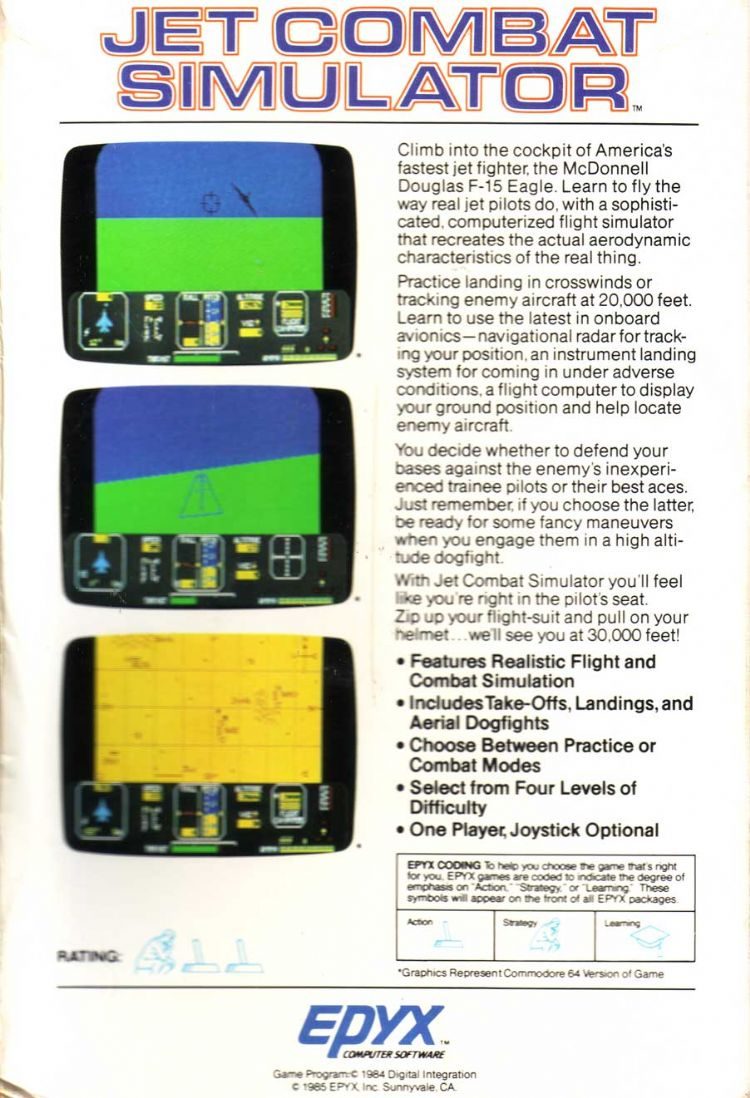 Jet Combat Simulator dos