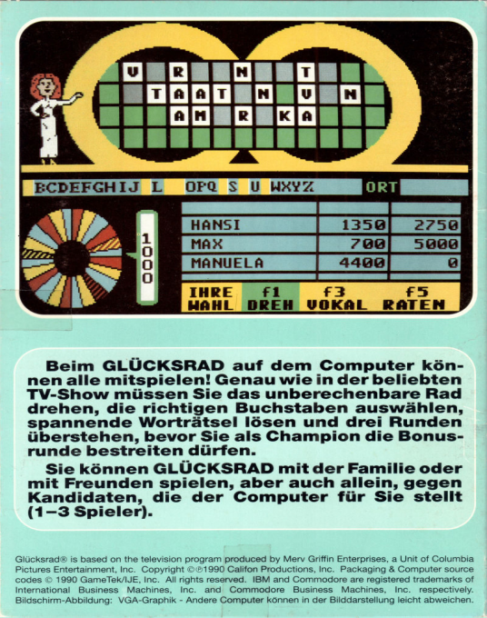 La Roue De La Fortune - Dos