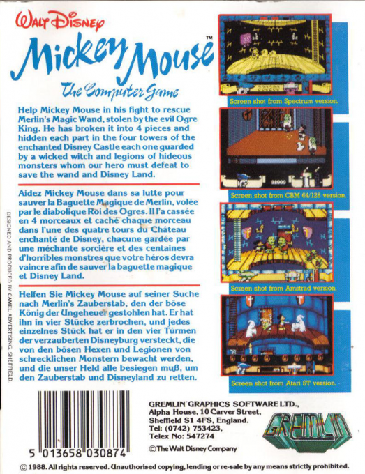 Mickey Mouse - The Computer Game dos