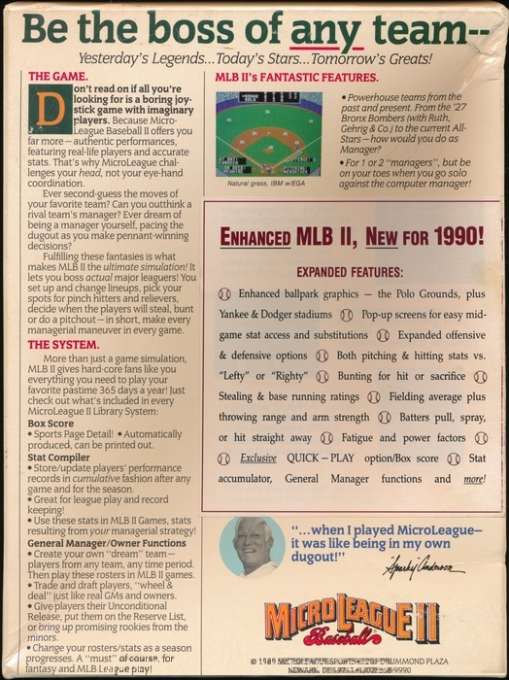 MicroLeague Baseball dos