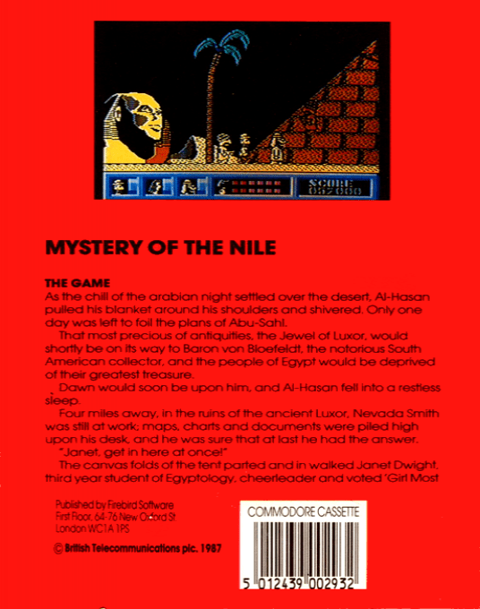 Mystery Of The Nile, The dos