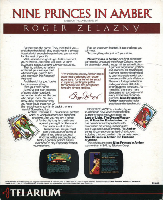 Nine Princes in Amber dos