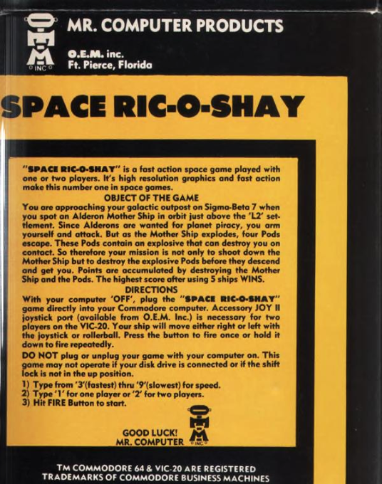 Space Ric-o-shay - Dos