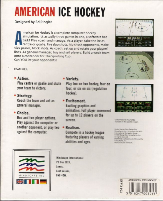 Superstar Ice Hockey dos