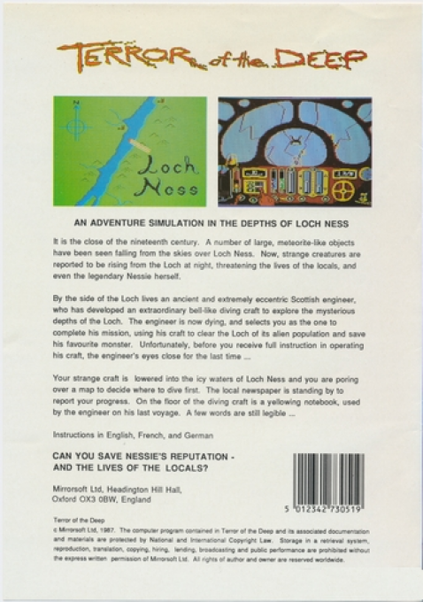 Terror Of The Deep - Dos