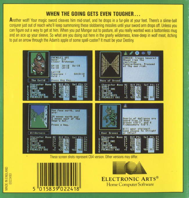 The Bard's Tale II : The Destiny Knight - Dos