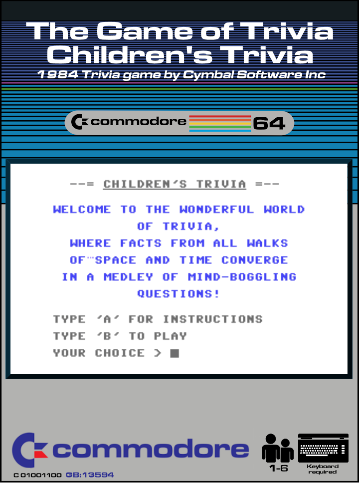 The Game of Trivia : Children's Trivia